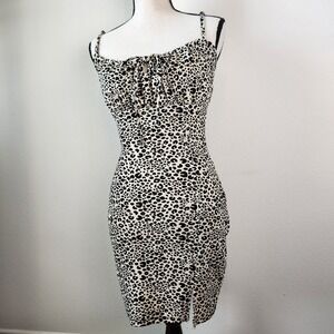 Streetwear Society Womens Small Bodycon Cheetah Lepard Stretchy Party Club Dress